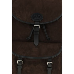 Valentino Garavani Brown Calf Leather Bos Taurus Backpack