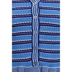 Ganni Blue Cotton Cardigan