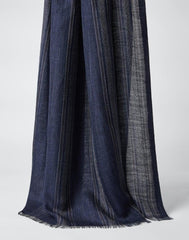 Brunello Cucinelli Blue Silk Scarf