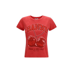 Ganni Multicolor Cotton T-Shirt