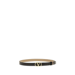 Valentino Garavani Black Calf Leather Bos Taurus Belt