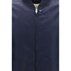 Valentino Blue Polyamide Bomber
