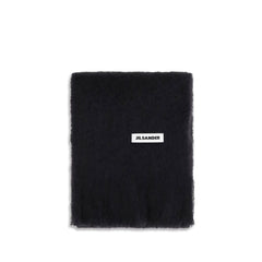 Jil Sander Black Wool Oves Aries Scarf