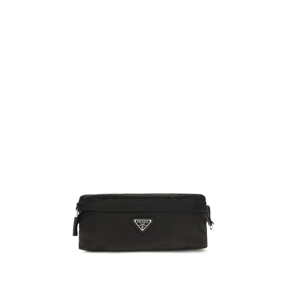 Prada Zwarte Clutch van Gerecycled Polyamide