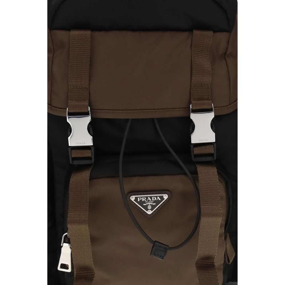 Prada Bruine Rugzak van Gerecycled Polyamide