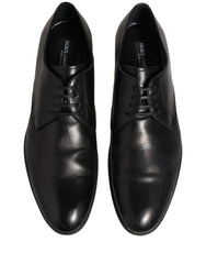 Dolce & Gabbana Dress Black Leather Lace Up Derby Shoes