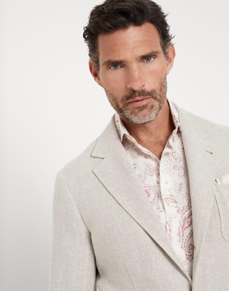 Brunello Cucinelli White Linen Blazer