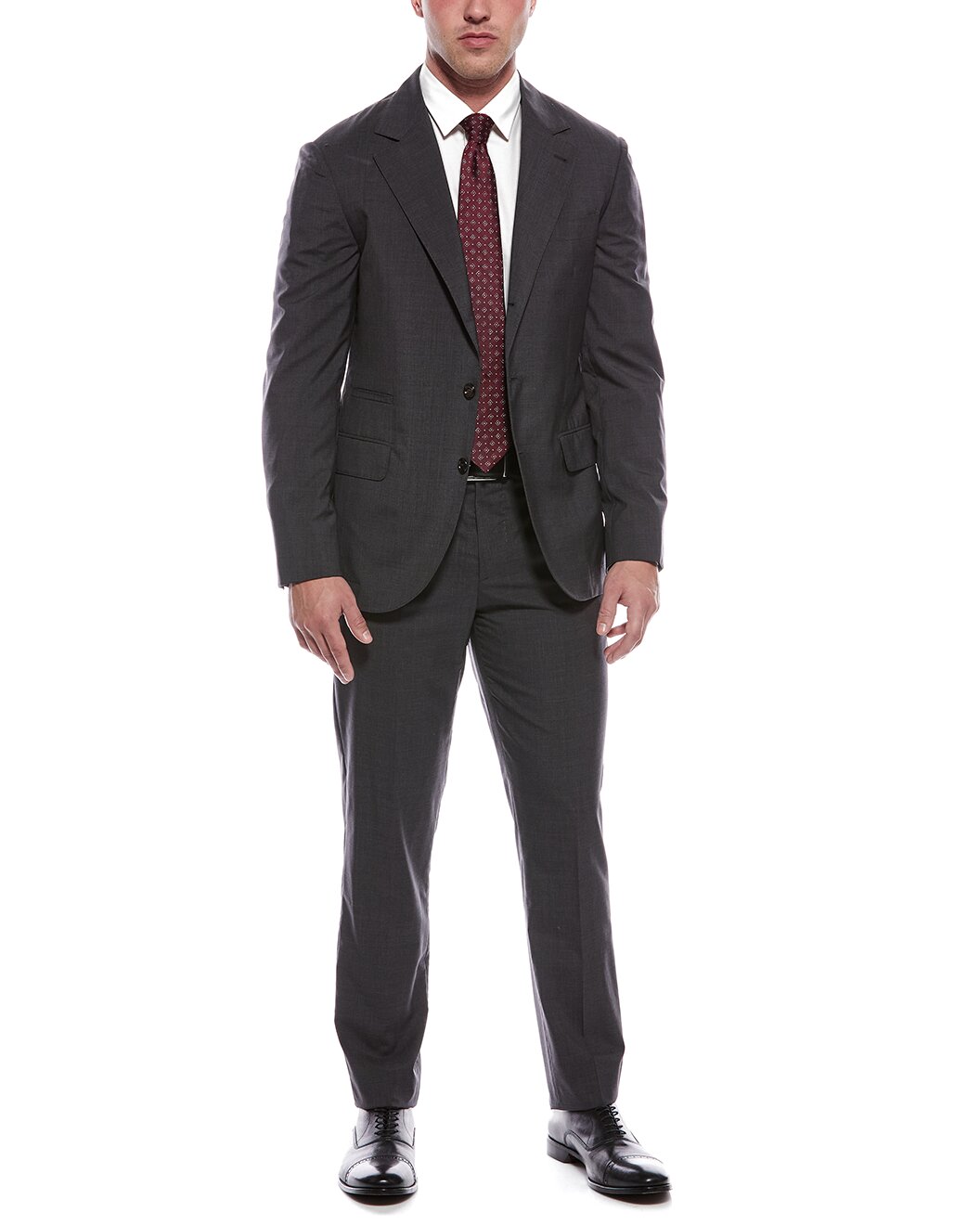 Brunello Cucinelli Gray Wool Two-Piece Suit