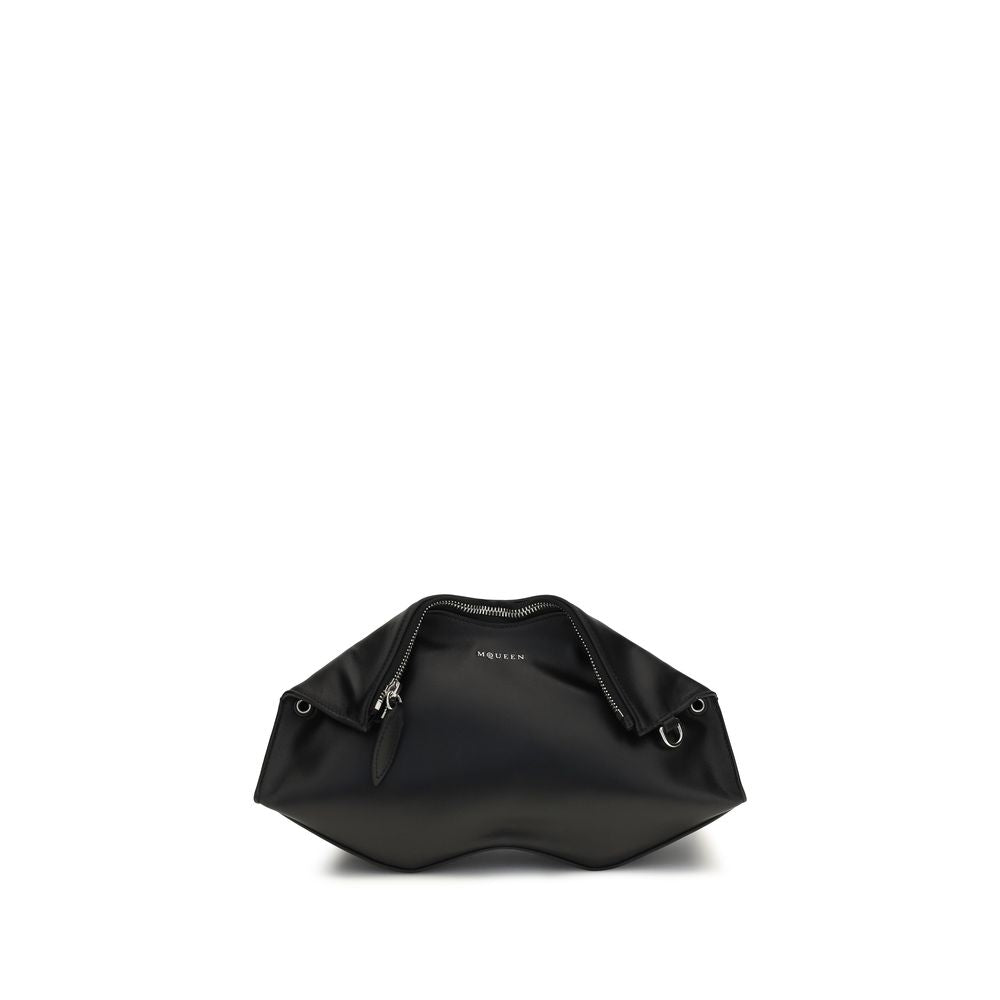 Alexander McQueen Zwarte Kalfsleren Bos Taurus Clutch Tas