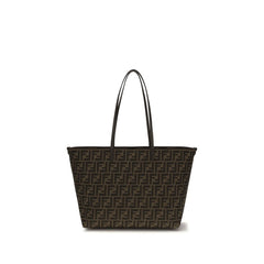 Fendi bruine stoffen schoudertas