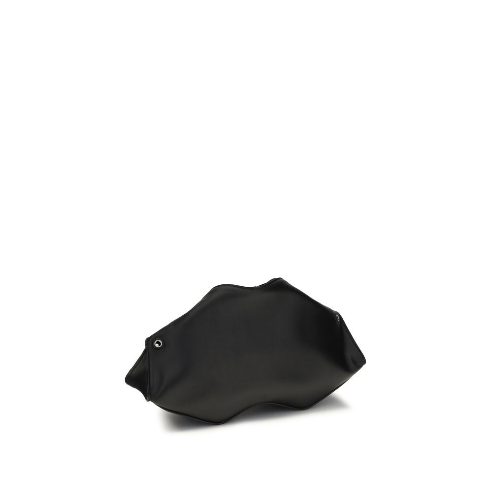 Alexander McQueen Zwarte Kalfsleren Bos Taurus Clutch Tas
