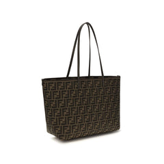 Fendi bruine stoffen schoudertas