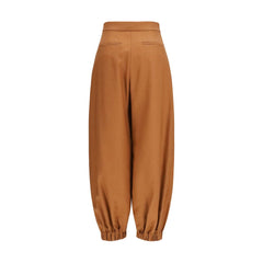 Fendi Bruine Linnen Casual Broek