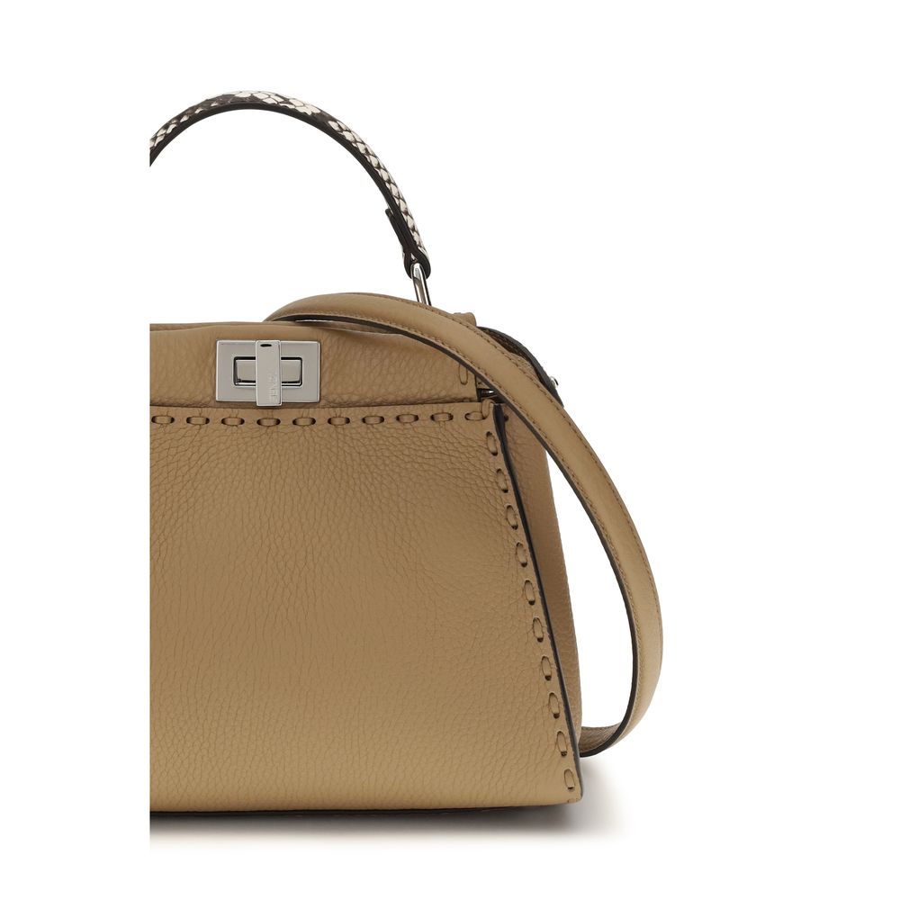 Fendi Beige Kalfsleer Bos Taurus Handtas