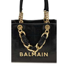 Balmain Zwarte Kalfsleren Bos Taurus Schoudertas