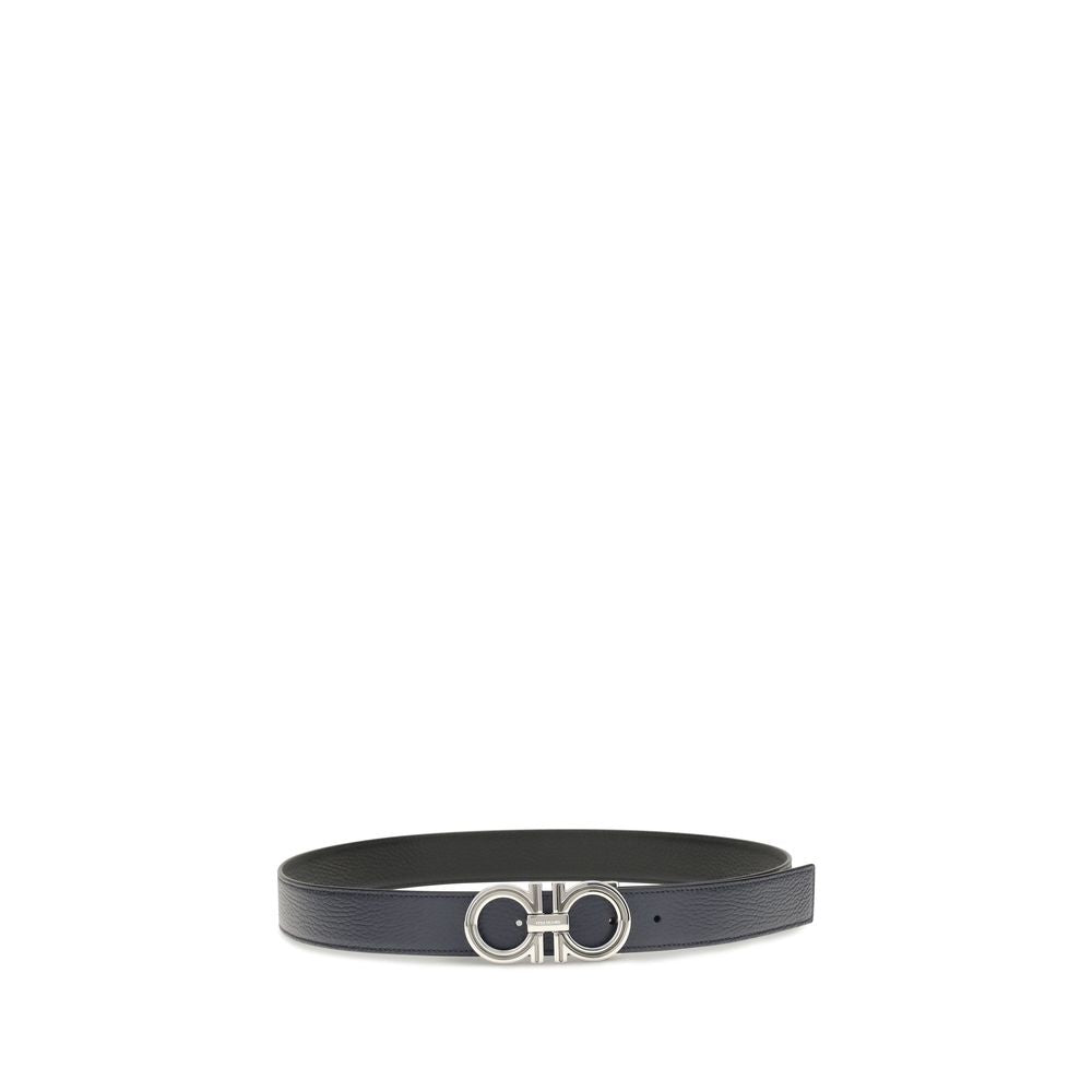 Ferragamo Blauwe Kalfsleren Bos Taurus Riem