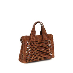 Chloé Brown Raffia Schoudertas