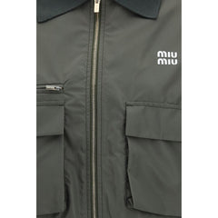 Miu Miu Bicolor Polyester Shell Jacket