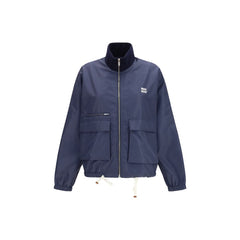 Miu Miu Blue Polyester Full-Length Jacket