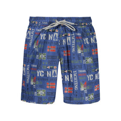 Noorwegen 1963 Blauw Polyester Heren Badkleding