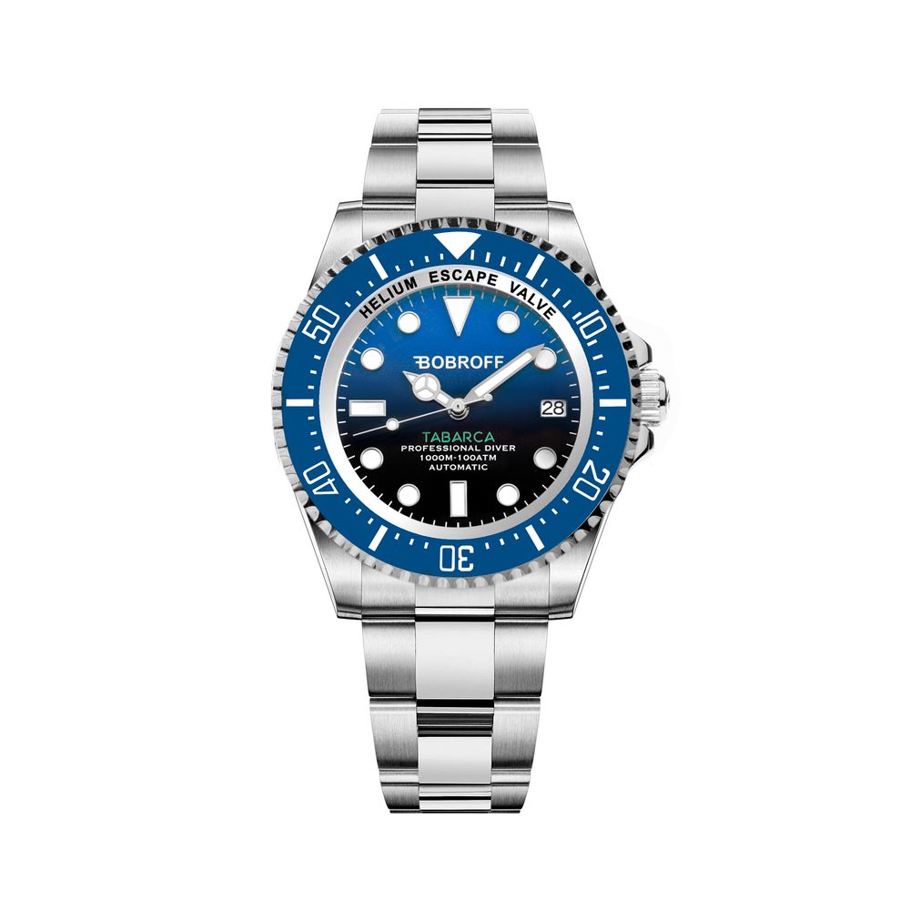 Bobroff Zilver Roestvrijstalen Sport Horloge