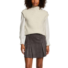 Morgan De Toi Beige Mouwloze Polyester Trui