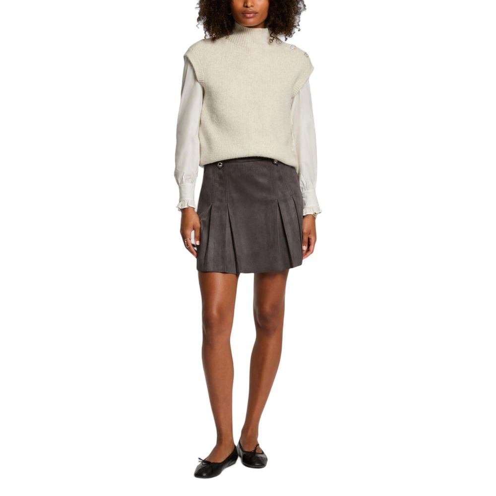Morgan De Toi Beige Mouwloze Polyester Trui