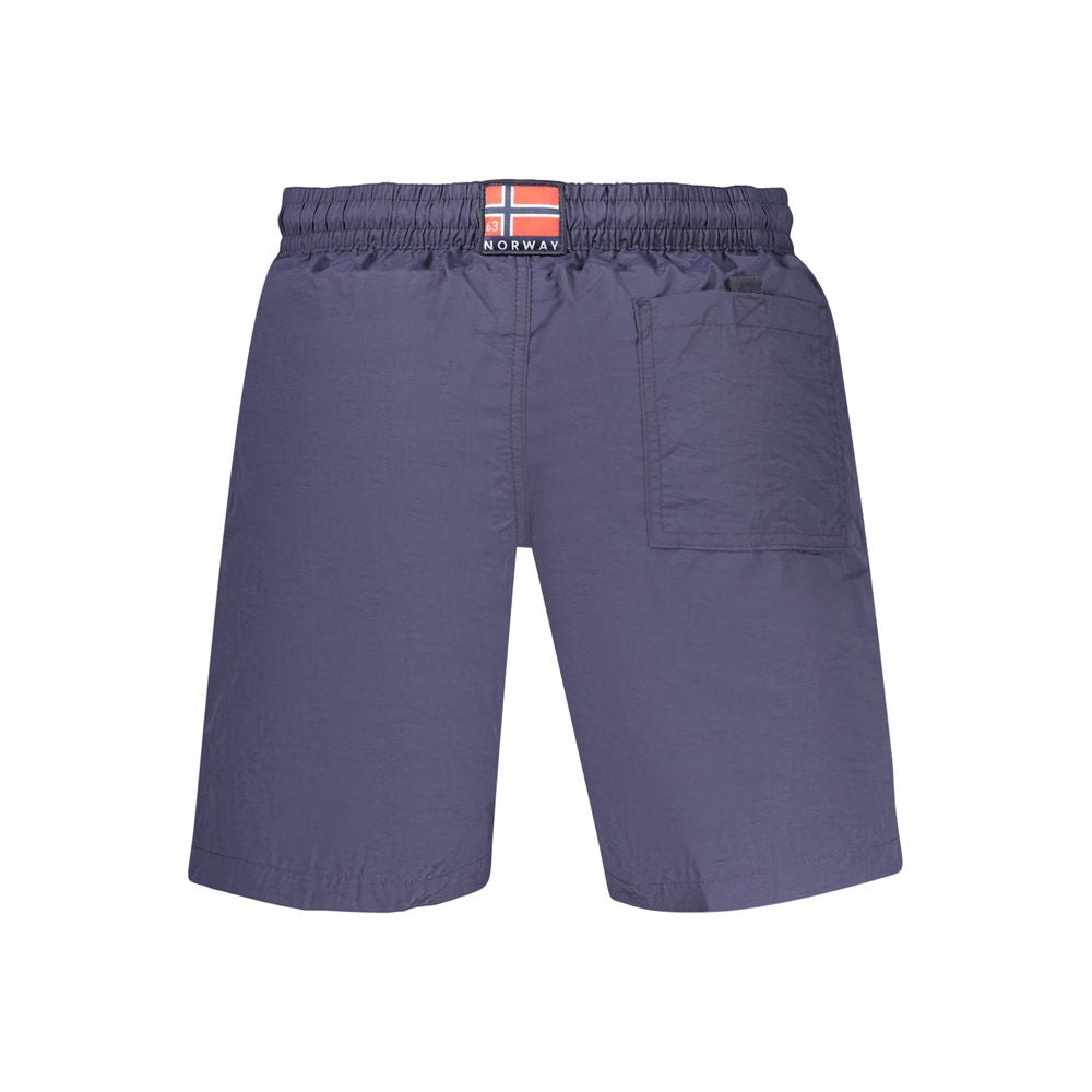 Noorwegen 1963 Blauwe Polyamide Zwemkleding voor Heren