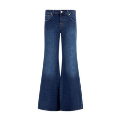7FOR Blauwe Katoenen Flared Jeans