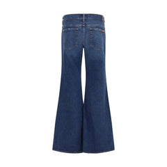 7FOR Blauwe Katoenen Flared Jeans