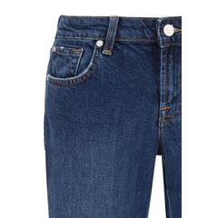 7FOR Blauwe Katoenen Flared Jeans