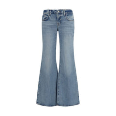 7FOR Blauwe Katoenen Flared Jeans