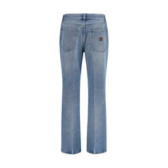 Miu Miu Blue Cotton Relaxed Fit Jeans