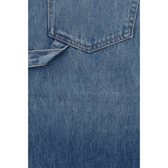7FOR Blauwe Katoenen Bermudashorts