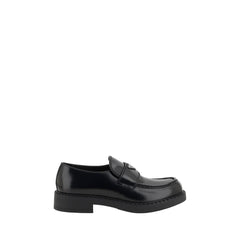 Prada Zwarte Kalfsleren Bos Taurus Platform Instappers