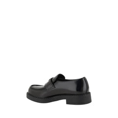 Prada Zwarte Kalfsleren Bos Taurus Platform Instappers