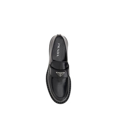 Prada Zwarte Kalfsleren Bos Taurus Platform Instappers