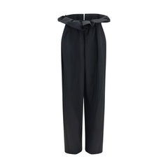 Khaite Zwarte Wollen Oves Aries Casual Broek