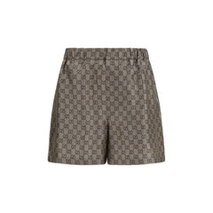 Gucci Beige Silk Bermuda Shorts