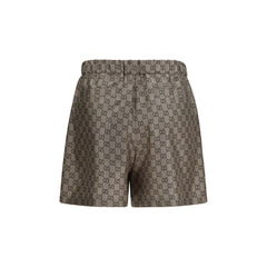 Gucci Beige Silk Bermuda Shorts
