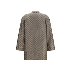 Gucci Beige Silk Dress Shirt