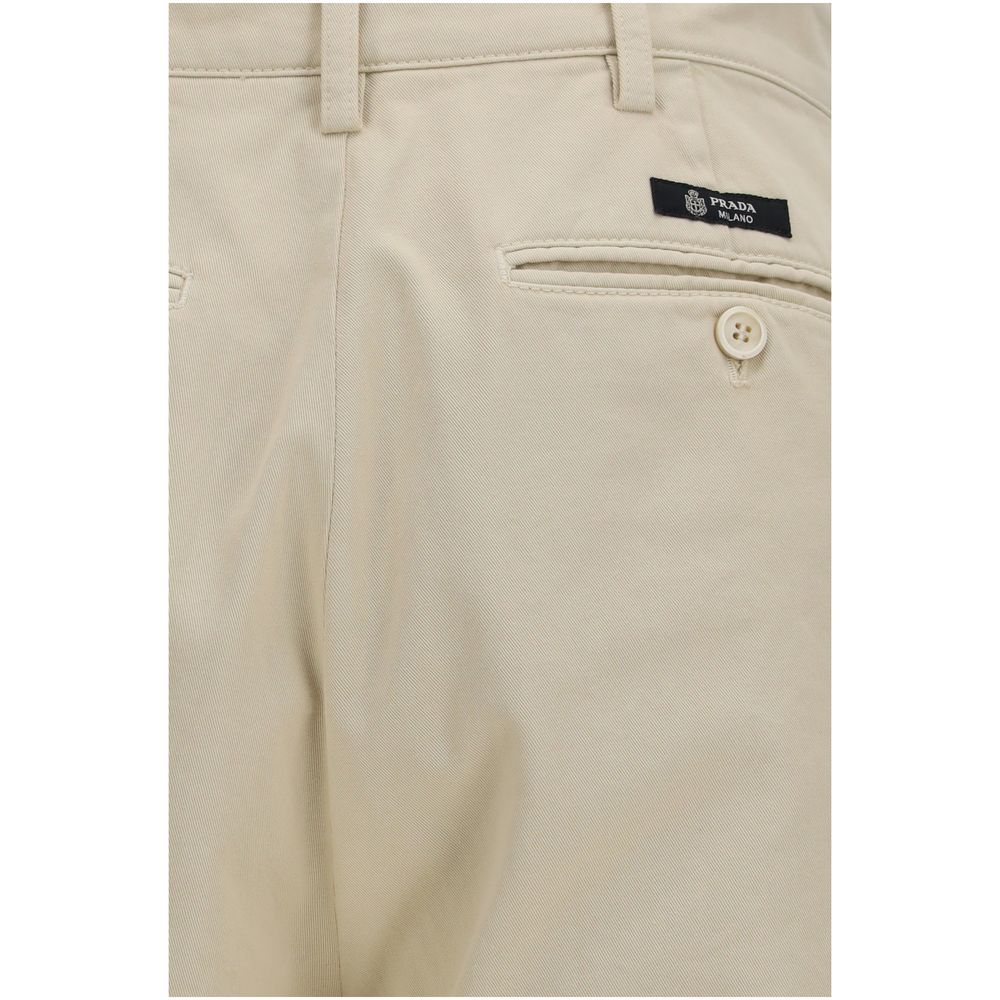 Prada Beige Katoenen Casual Broek