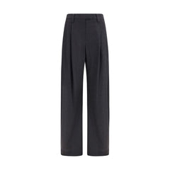 Brunello Cucinelli Grijze Wollen Oves Aries Pantalon