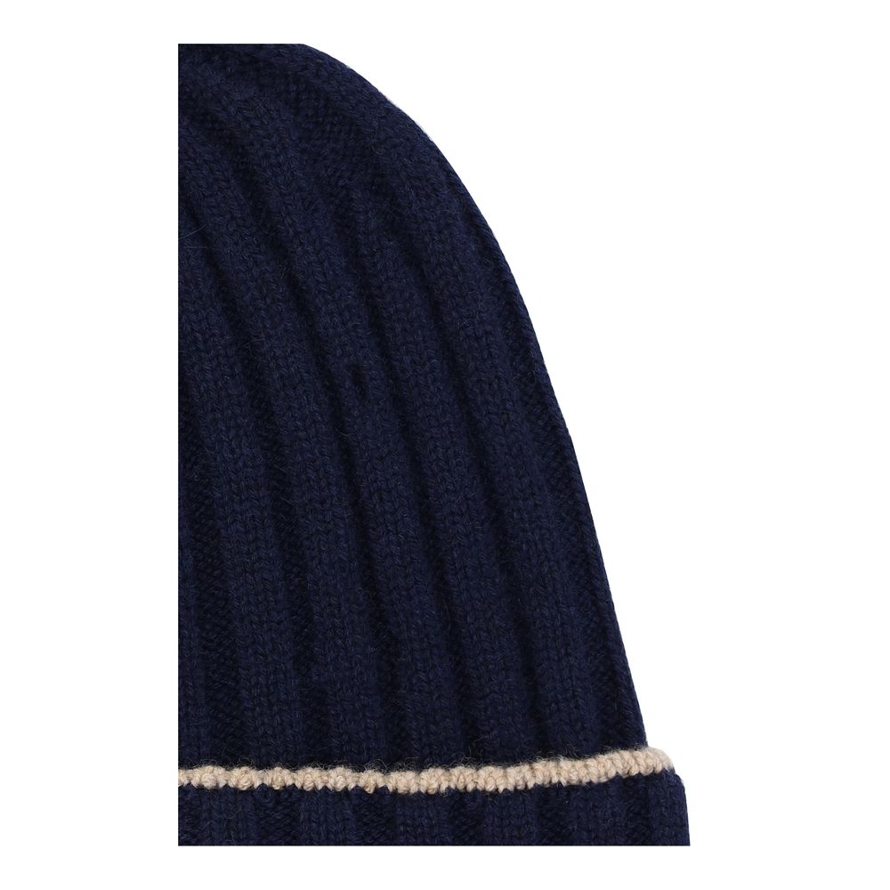 Brunello Cucinelli Blauwe Kasjmieren Muts