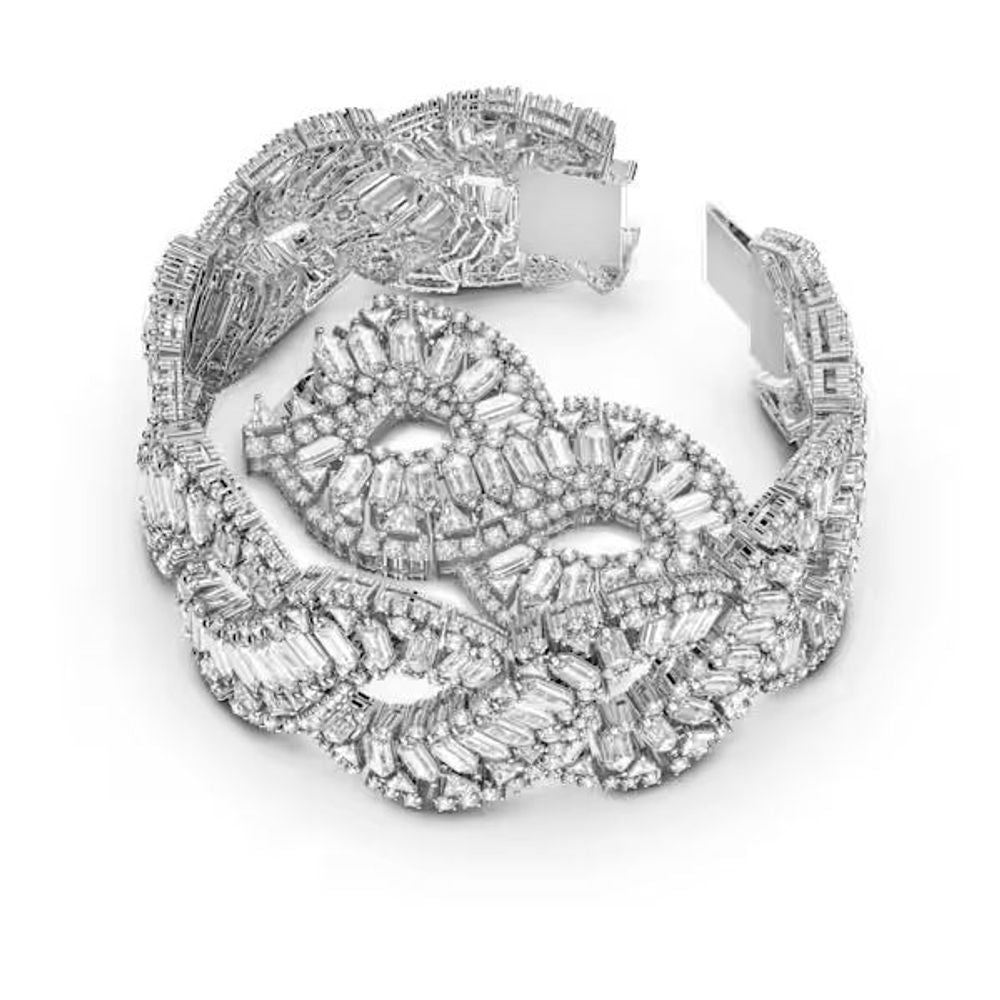 Swarovski Grijze Roestvrijstalen Armband