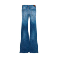 Gucci Blue Cotton Flared Jeans