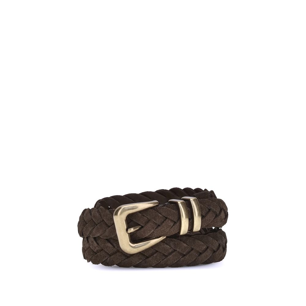 Brunello Cucinelli Bruin Kalfsleren Bos Taurus Riem