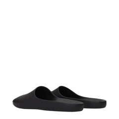 The Row Black Cotton Slippers