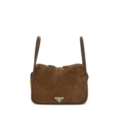 Prada Bruin Kalfsleder Bos Taurus Handtas