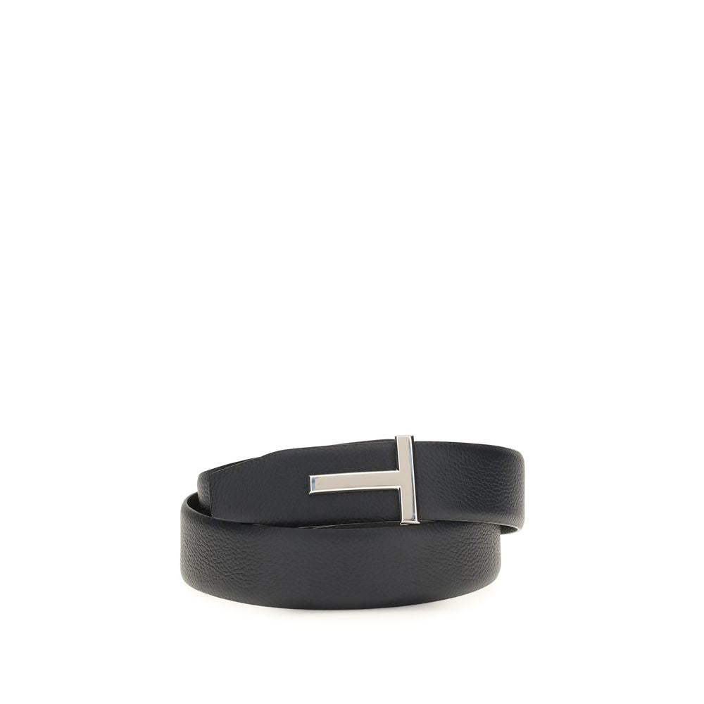 Tom Ford Zwarte Kalfsleren Bos Taurus Riem